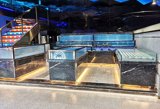 饭店鱼缸海鲜池费用怎么算 、广州海鲜池定制